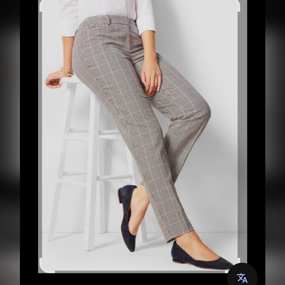 Talbots Multicolor Plaid Ankle Pants